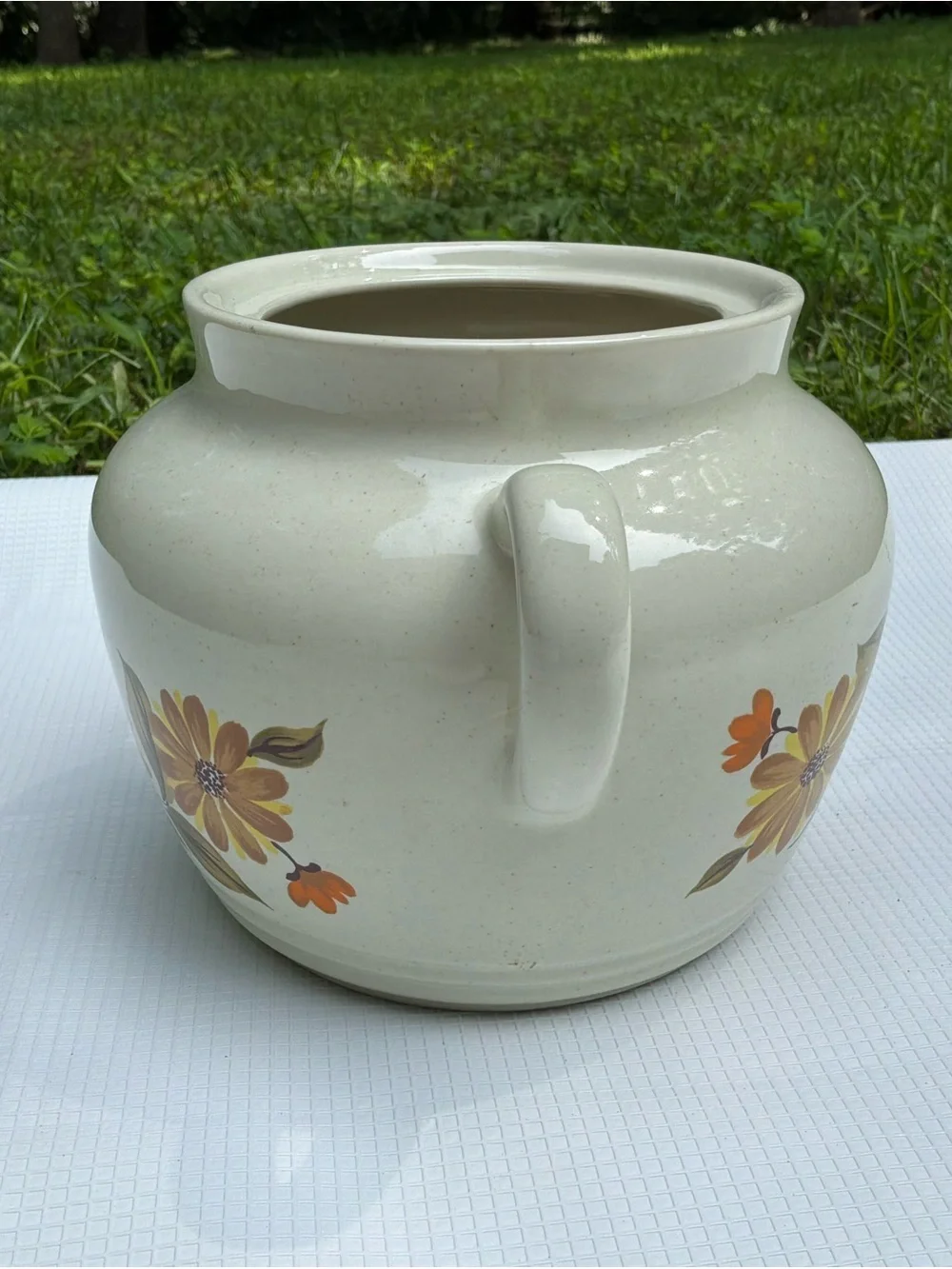 VTG CAPRI Bake Serve ‘N Store Stoneware Retro Floral Pot